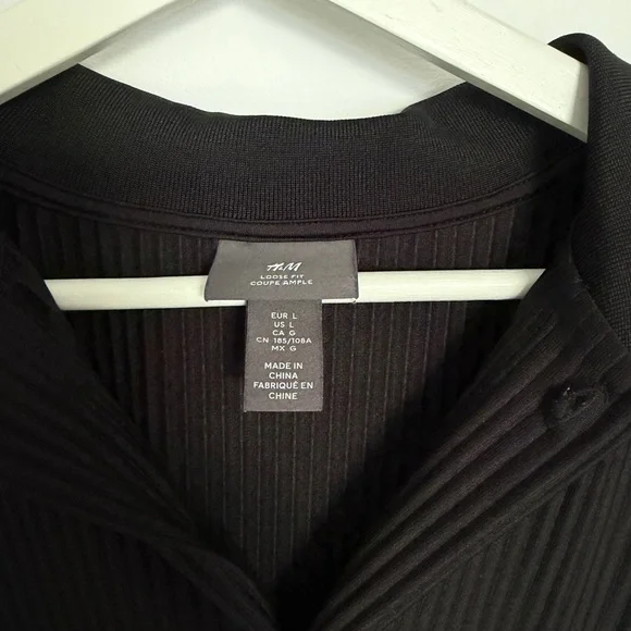 H&M Black Ribbed Shirt - Picture 3 of 3